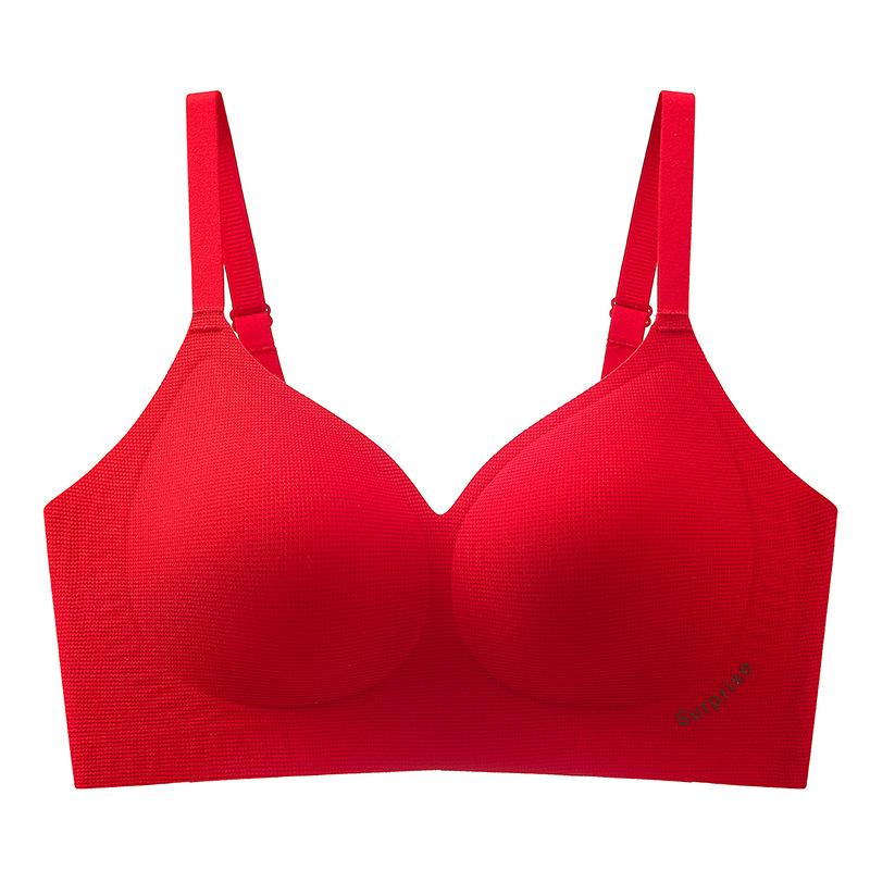 103 Fashionable Seamless Bra with Medium Thick Cups, Comfortable Push-Up Support, Jelly Soft Support, Semi-Fixed Cup Bra