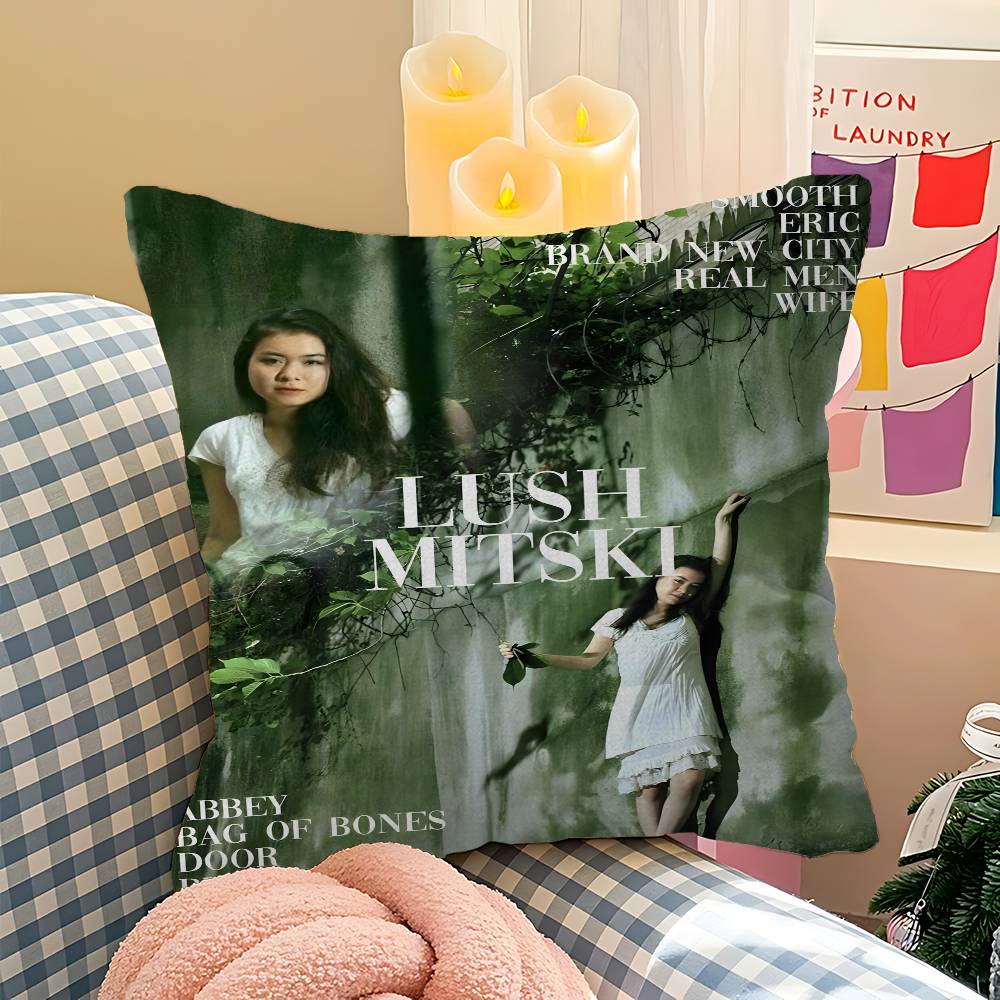 M-Mitski Be The Cowboy Nobody Lush Pillow Case Cushion Cover Car Throw Pillow Case For Sofa Car Christmas Gift 40x40cm 45x45cm