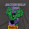 Marvel Comics Mens Incredible Dad Hulk Corner Box Fathers Day T-Shirt