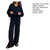 Women's Casual Two Piece Set Loose Casual Long Sleeve Top Lace Up Pants Set Female Turndown Collar Lounge Outfit