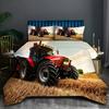 Farm Tractor Pattern 3D Printed Quilt Cover Set For Boys Men Rustic Style Bedding Cover Pillowcase Soft Comfortable Duvet Cover