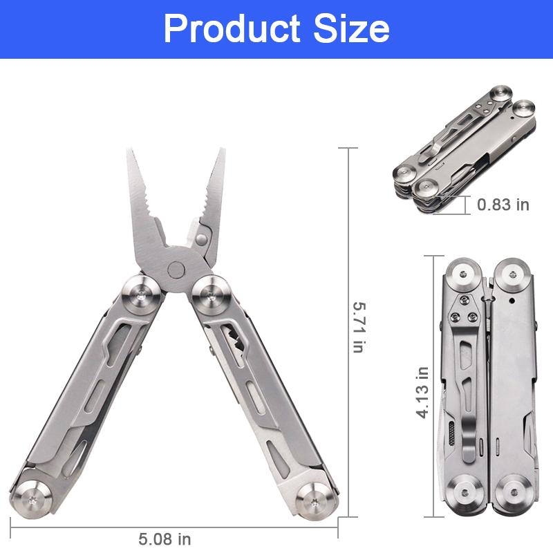 Portable Pocket Multitool Pliers Knife Screwdriver Stainless Steel Hand Tools for Outdoor Survival Camping Hunting and Hiking