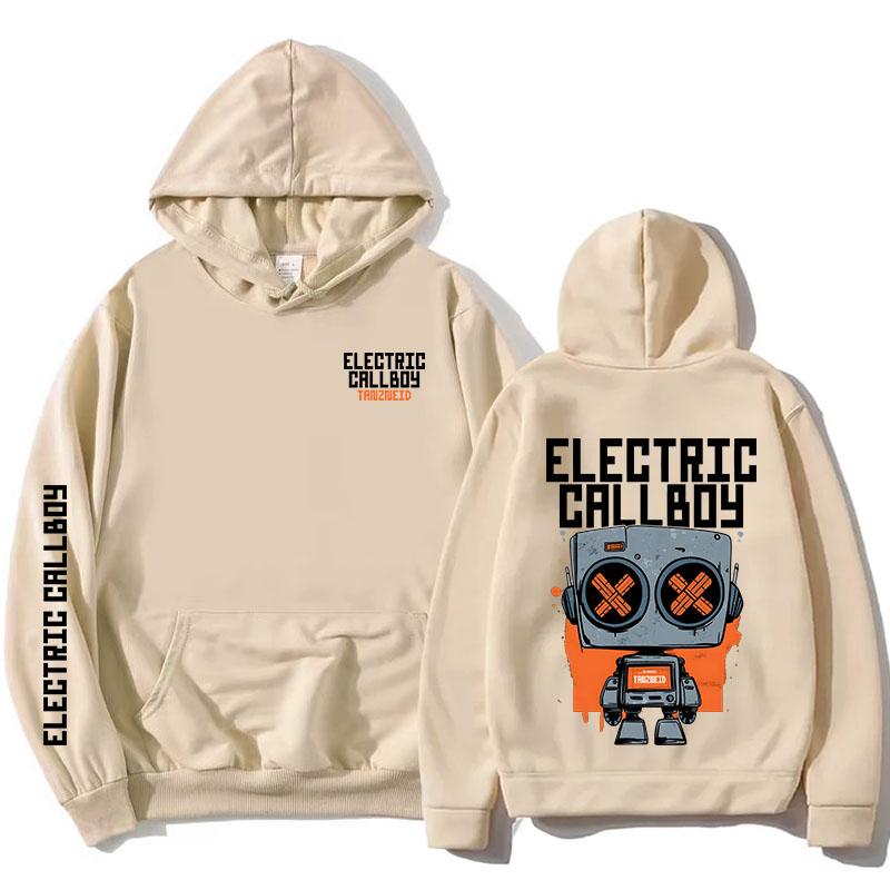 Tanzneid Robot Hoodie ELECTRIC CALLBOY Heavy Mental Style Sweatshirt Long Sleeve Fleece Hooded Pullovers Graphic Merch Unisex jackets Anime Hoodie