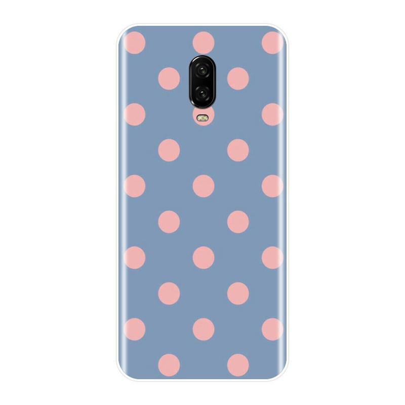 Чехол для One Plus 6 6T 5 5T 3 3T Polka Dot Heart Love Pink Black Мягкий силиконовый чехол для OnePlus 6 6T 5 5T 3 3T Чехол для телефона