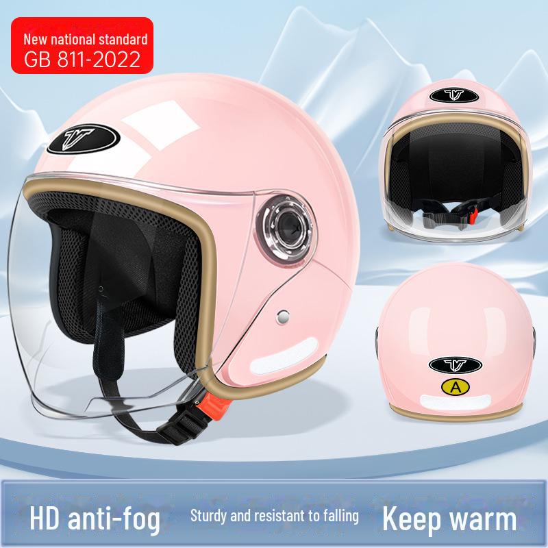 3C Certified Electric Motorcycle Helmet: Unisex Half Helmet for All Seasons, Provides Summer Ventilation and Winter Warmth