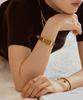 Lollalojeu Ms. Lola Tiger'S Eye Brown Metal Watch Leather Strap Set