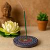 Incense Burner Soapstone Disc Lotus Design