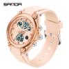 SANDA Fashion High-class Sense of Watch Niche Light Luxury Hundred Electronic Watch Водонепроницаемые спортивные электронные часы с будильником