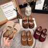 Super Fire Brown Mary Jane Shoes Women's Shoes Autumn 2025 New Women's Flat-bottomed Retro Shallow Mouth Single Shoes with Skirt