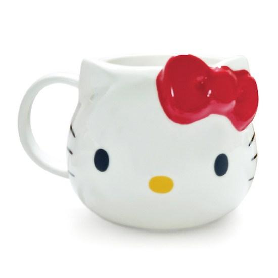 Sanrio Face Mug 390ml CHMGD4, White Hello Kitty, 1 Piece, a Popular Character In Korea