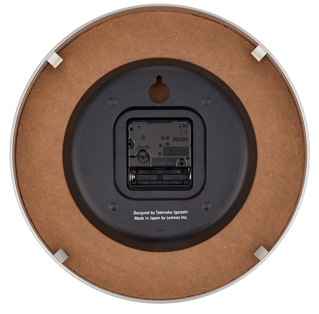 Lemnos Analog Wall Clock Eki Clock Aluminum Gray Eki Clock Lemnos Gray Diameter Thickness 4cm TIL16-01GY 25.6cm