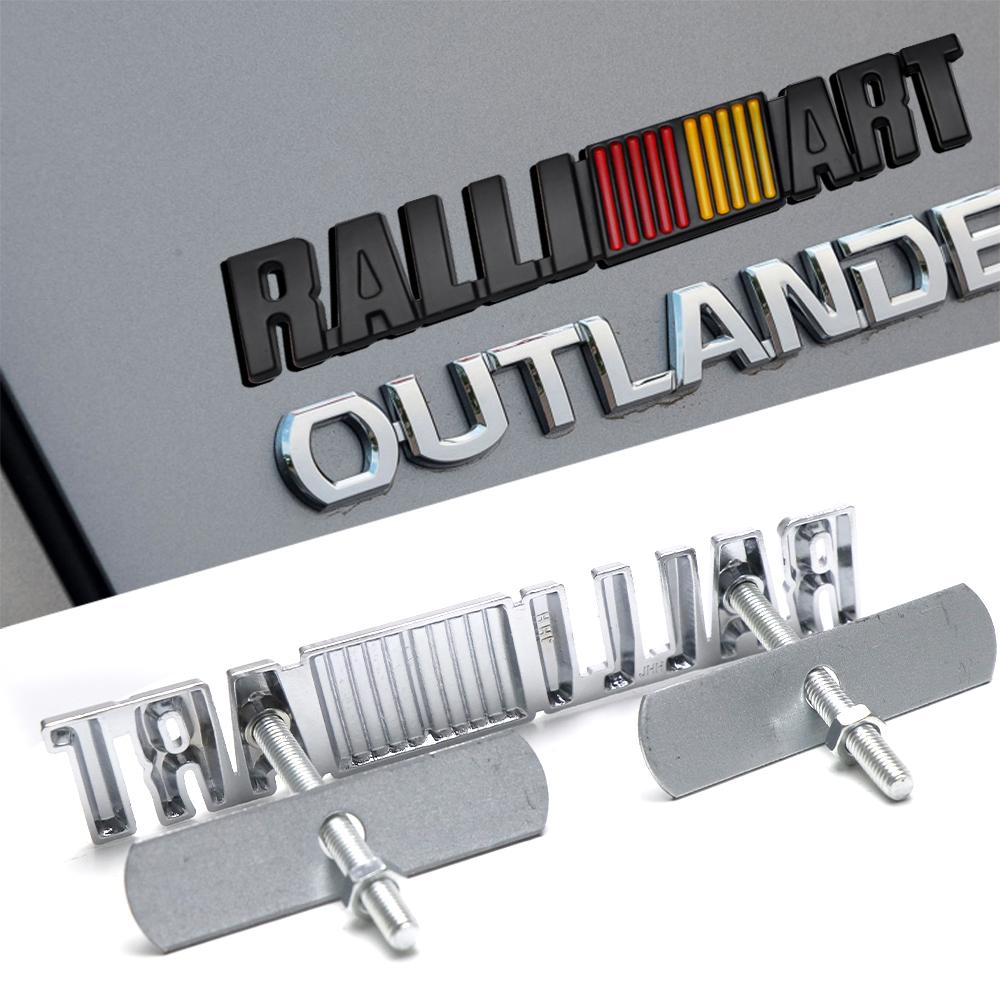 Car Front Grille Emblem Badge Decals Sticker Auto Metal Styling Accessories For Mitsubishi RalliArt Lancer Ralli Art 9 10 Pajero