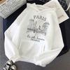 Fashion Bonjour Paris Text Print Hoodies 2025 Casual Vintge Y2k Sweatshirts Clothes Women Men Graphic Gothic Pullovers Hooded