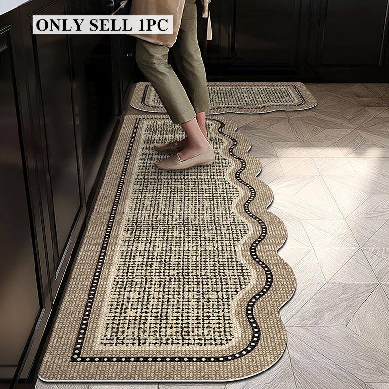 Kitchen Floor Mat Non-slip Rug PVC Leather Carpet Long Foot Mats Waterproof Carpets Home Decoration Rugs Alfombra De Cocina