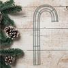 Wire Candy Cane Metal Wreath Hollow J  Shaped Wreath Frames Flower Stand   Garden