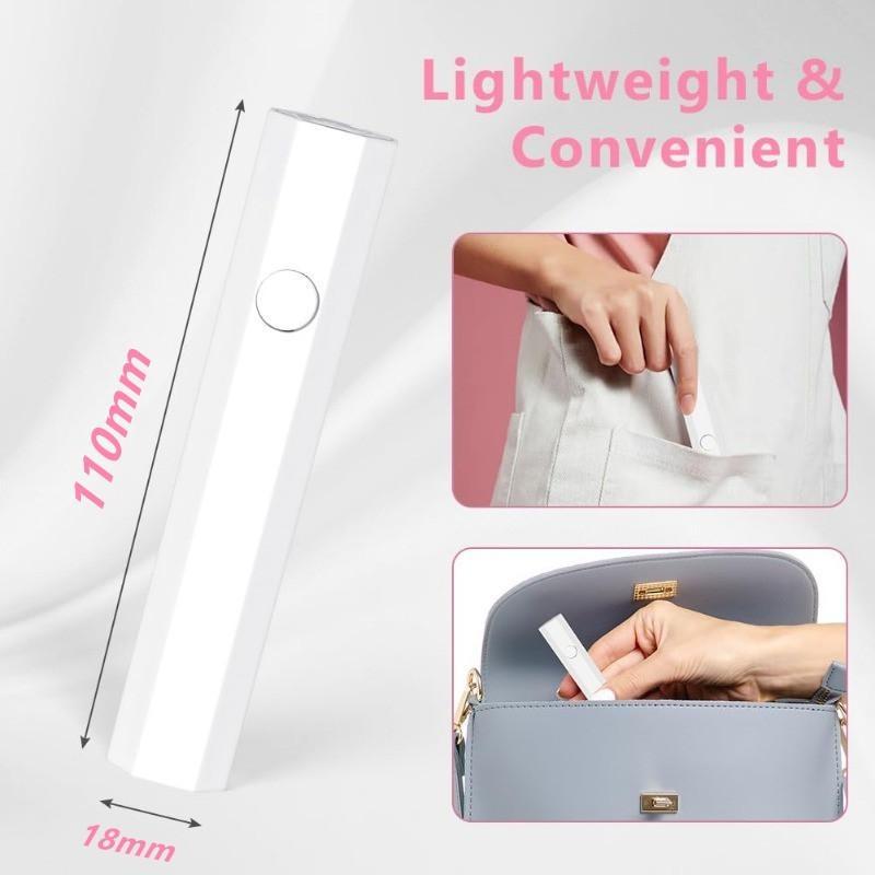 1pcs Mini UV Lamp for Nails,Portable Nail Dryer for Curing Nail Polish Nail Glue Gel,Rechargeable LED Nail Lamps