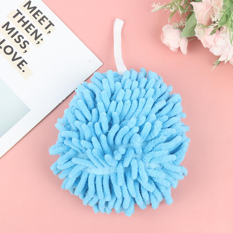 Лидер продаж, 1 шт., полотенца для рук, кухонные, ванные, шариковые полотенца для рук с подвесными петлями, быстросохнущие мягкие впитывающие полотенца из микрофибры