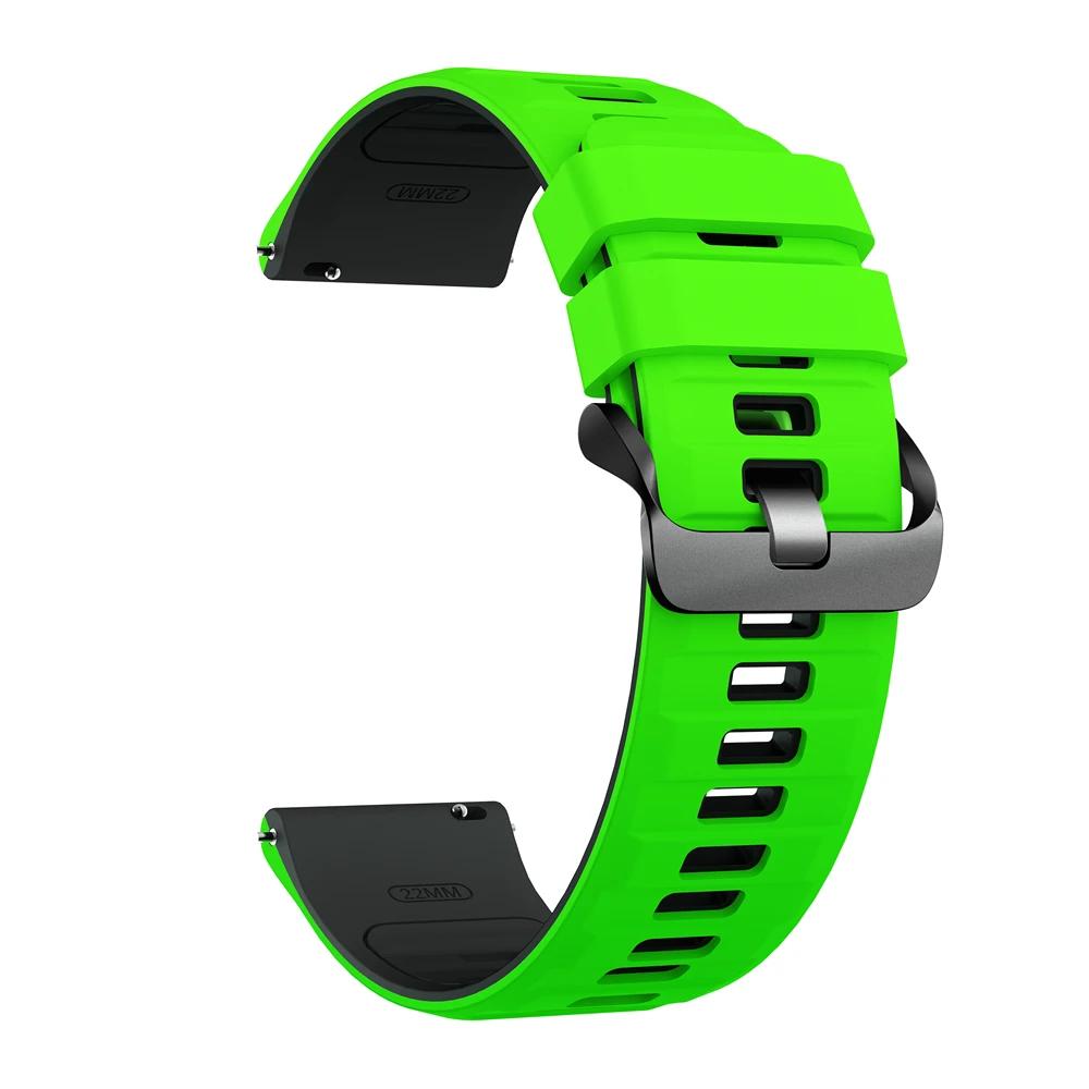 22 мм силиконовые ремешки для часов для TicWatch Pro 3 Ultra GPS GTX GTW Спортивный браслет Ремень для TicWatch Pro 2021 GTH 2 S2 E2 Мягкий ремешок