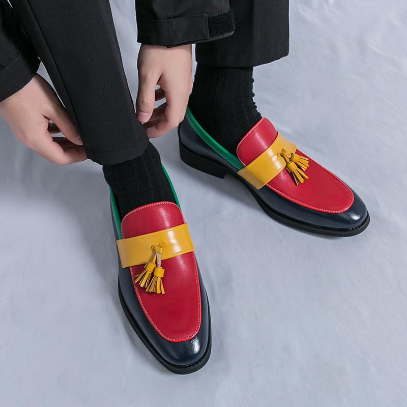 Fashion New Block Derby Shoes Men Thick Bottom Lace Up Round Head Professional Business Dress Shoes Comfortable Bridegroom Wedding Shoes