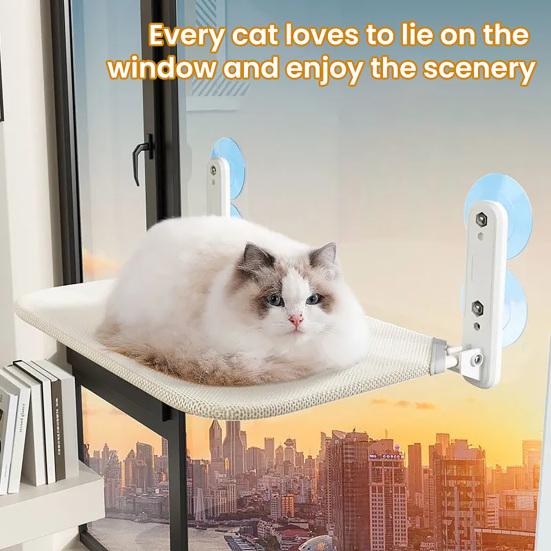 Беспроводная лежанка для кошек на окно, гамак для кошек с 4 присосками, складная кровать-гамак для кошек со съемным моющимся сетчатым чехлом для домашних кошек
