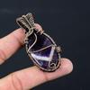 Sage Amethyst Gemstone Pure Copper Wire Wrapped Handmade Pendant Jewelry For Her
