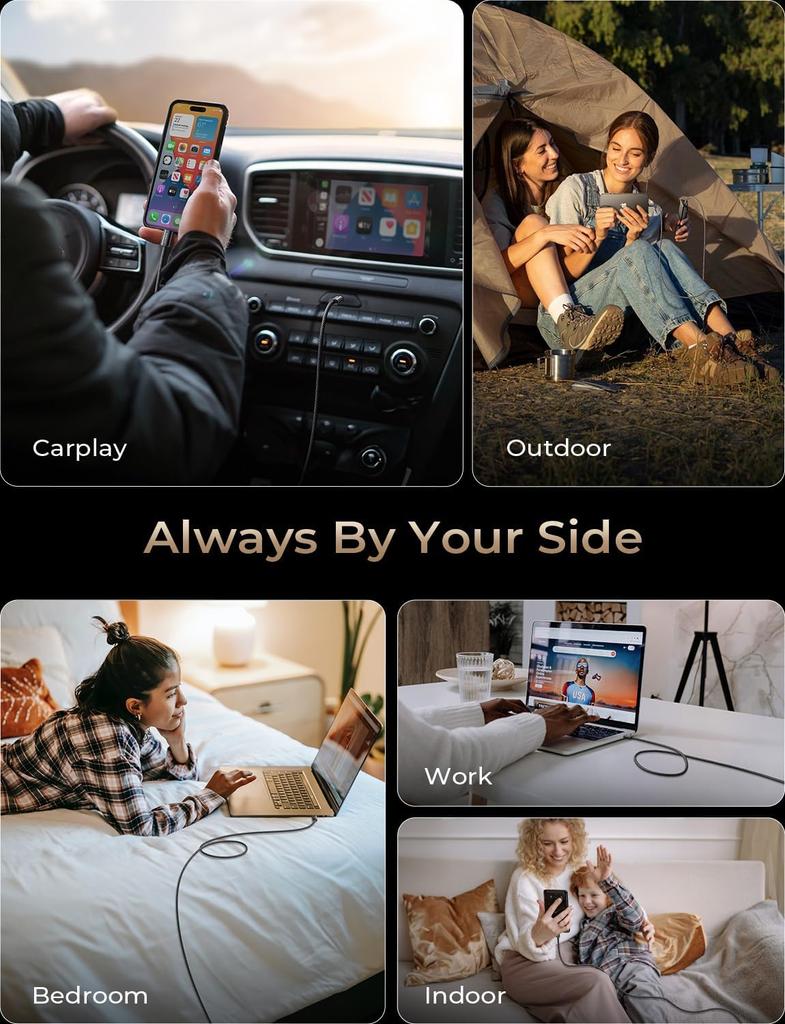 Кабель передачи данных USB C - USB C длиной 5 м/6 м, видео 4K, USB3.1 Gen2 VR, кабель типа C для быстрой зарядки iPhone 15 Pro Max, iPad MacBook