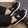 Модные новые черные кроссовки мужские толстые подошвы вулканизированные туфли красные слипоны Zapatos De Hombre мужские удобные туфли с круглым носком