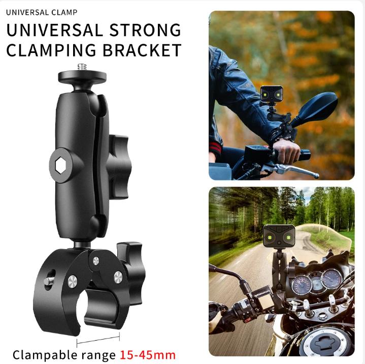 Super Clamp Action Camera Mount 360° Ballhead Magic Arm Double Ball Head Adapter with Thread for Insta360 for GoPro Camera Clip