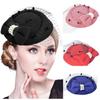 Top Hats Hairpin Fascinator Hair Pillbox Hat Bowknot Veil Womens Vintage Hat Bridal Headdress