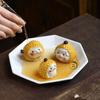 Yixing Zisha Tea Pet: Durian Hedgehog, Cat & Piglet Lid Rest - Cute, Nurturable Ornament for Tea Play