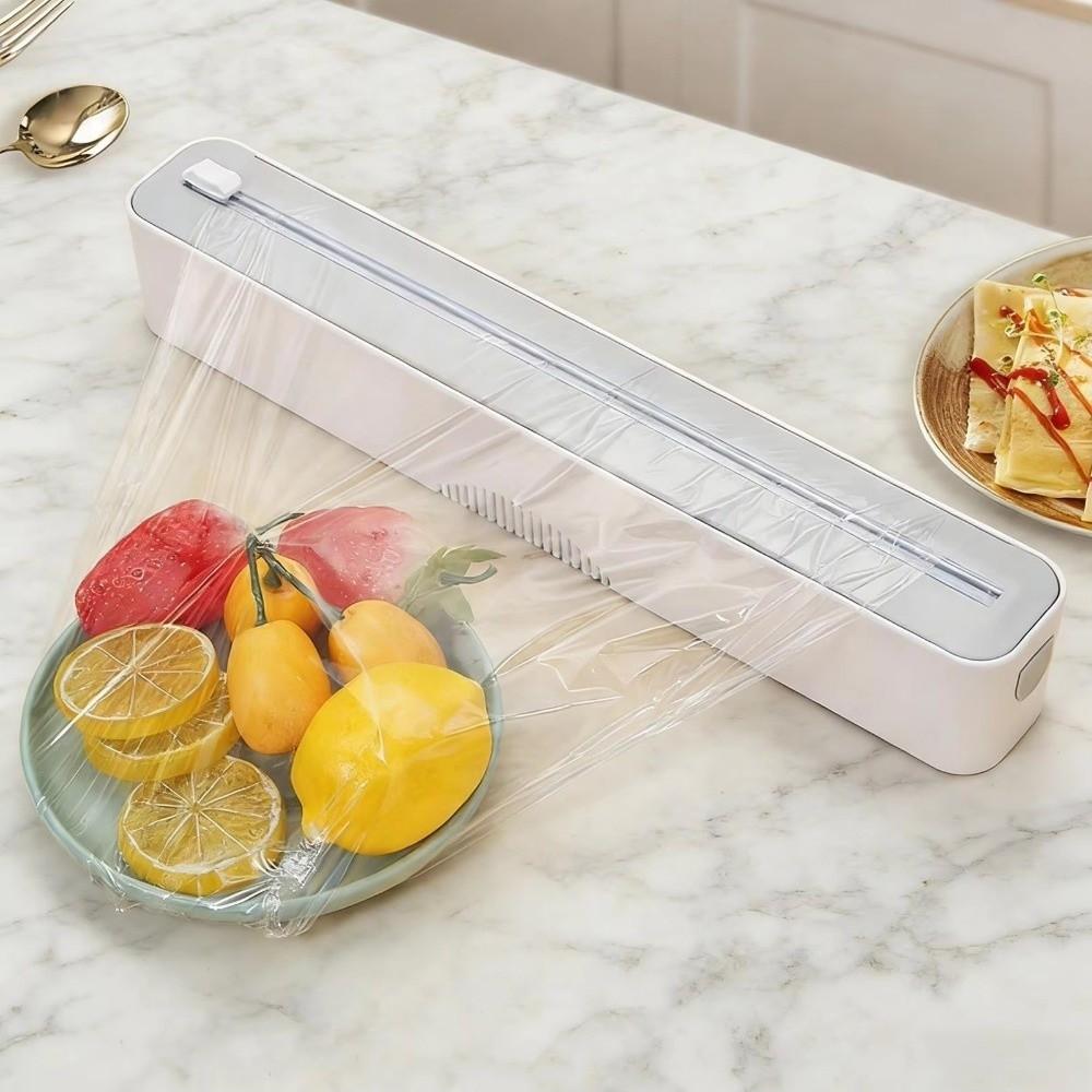 Sliding Magnetic Suction Plastic Wrap Cutter Aluminum Foil Dispenser For Kitchen Fridge