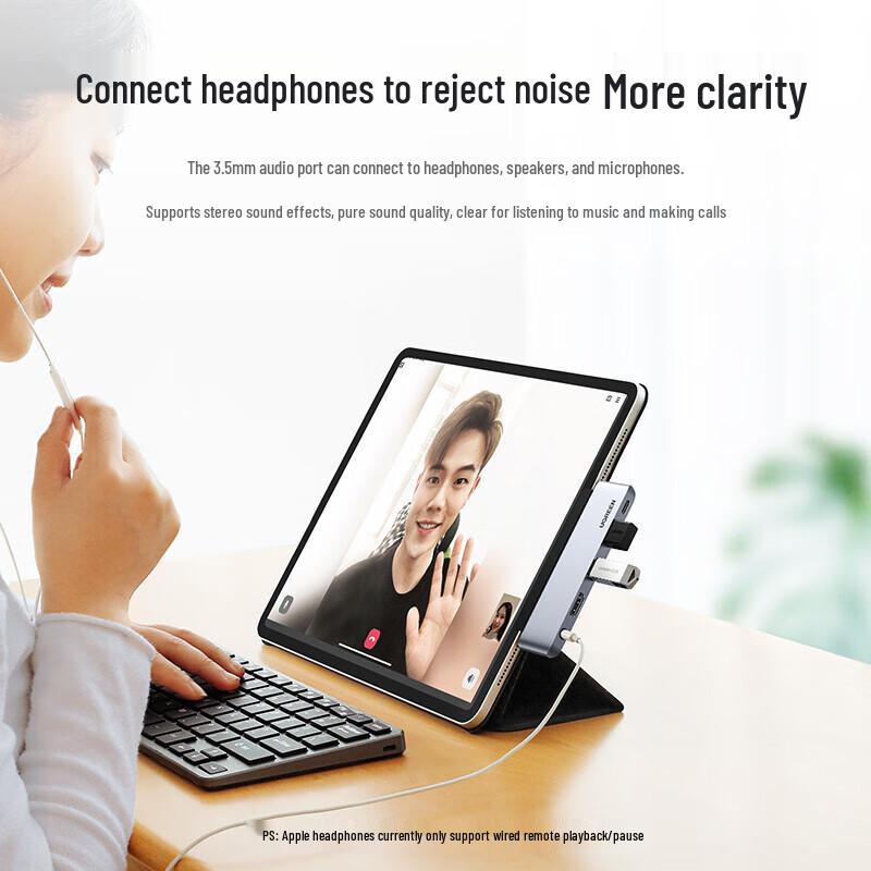 Ugreen Универсальная USB-C док-станция 5-в-1 для iPad Pro/Air