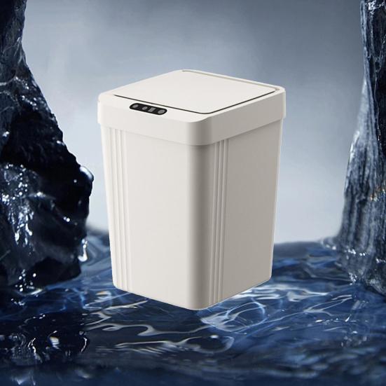 Интеллектуальная бесконтактная мусорная корзина с крышкой, большая емкость 13 л, быстрое реагирование, полностью закрытый автоматический сенсорный мусорный бак