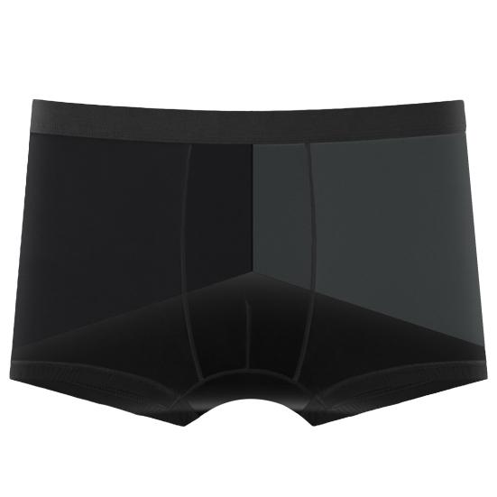 Men Boxer Underwear Mid-rise Elastic Waist Perspective Mesh Yarn Shorts