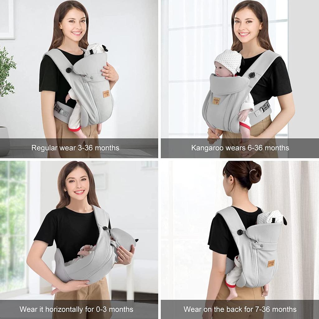 Vrbabies Слинг-переноска для новорожденных и младенцев для мамы и с поясничной поддержкой, легкая, подарок для ребенка, слинг, переноска, лицом к лицу, лицом вперед, для папы, поддержка,