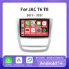 Android 14 GPS Navigation For JAC T6 T8 2015 2016 2018 2022 2021 Car DVD Player Headunit Radio Stereo Carplay Auto 360 Camera 4G