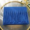 Warm Winter Cashmere Scarf Solid Color Wrap Shawls New Long Tassel Scarves  Women
