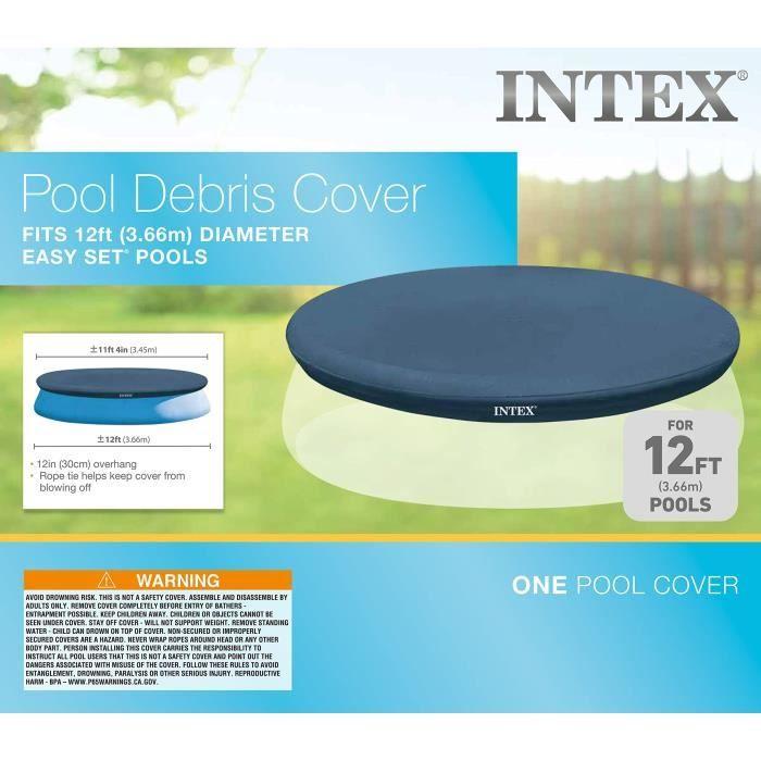 Intex - 28030 - Protective Cover for Round Swimming Pool 3.66m - Ø 3.66 M