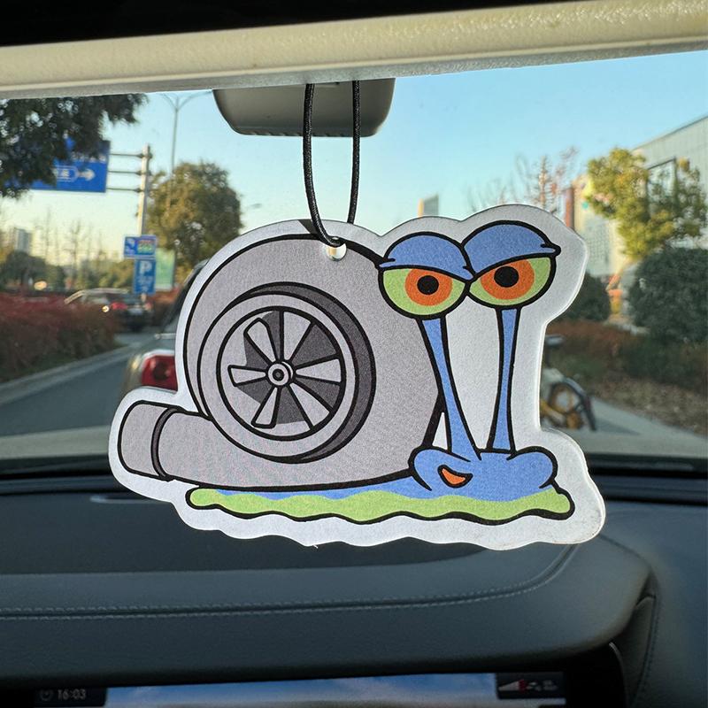 Turbo Snail Hilton (Hotel Scent) Car Air Freshener |   Rearview Mirror Hanger & Dual-Purpose Air Vent Clip |   Natural Material Aromatherapy Tablets
