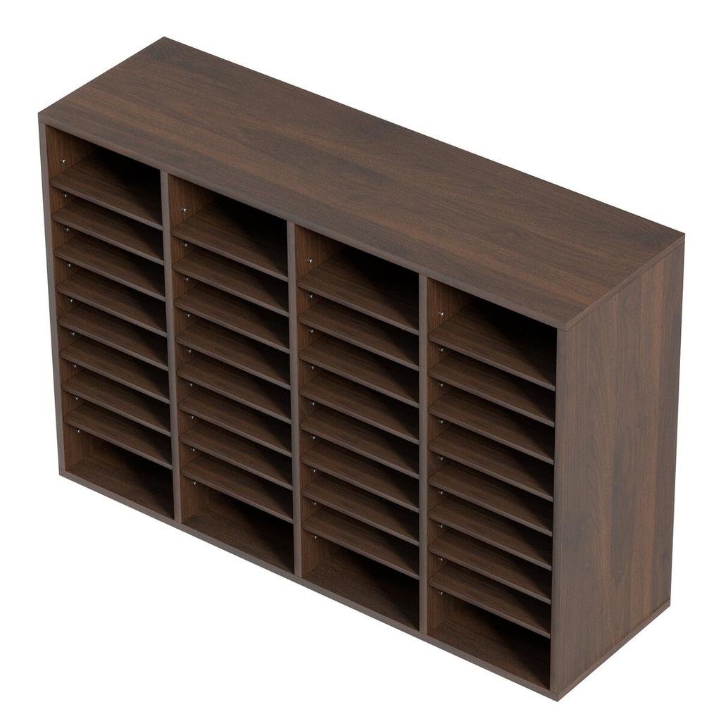 Literature Organizers, 36 Compartments Office Mailbox with Adjustable Shelves, Wood Literature Sorter 39.3x12x26.8 inches for Office, Home, Classroom,