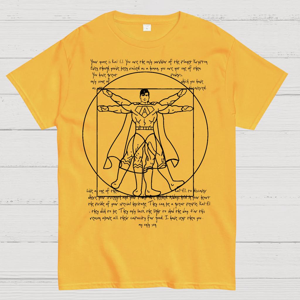 Vitruvian Superman Cotton Summer Casual Cool Loose T-Shirt