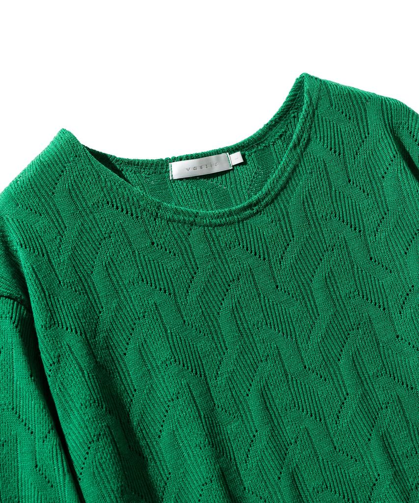 VASTIC Comb Pattern Knit_Green
