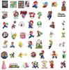 Mario Super Collection Sticker Set Anime Manga Styler 50 pieces Waterproof PVC Stickers Character Goods Accessories Popular Decorating Pictures Gifts