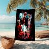 Personalized customized proof beach towel with Terrifier pattern - soft, absorbent,quick-drying,perfect swimming,camping&bathing