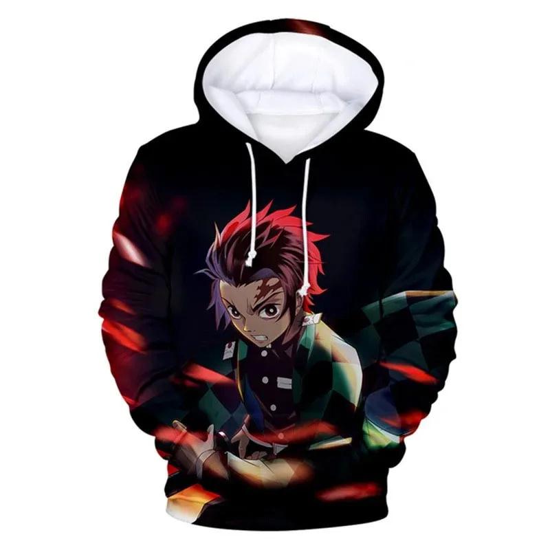 Горячая Распродажа Demon Slayer Trend Pullover 3D Printed Sweatshirt Cosplay Anime Peripheral Comfortable Men's Sweatshirt Loose plus size