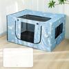 Синяя распечатанная собранная комната для родов для кошек, большое пространство, четырехсторонняя сетка, дышащая, принадлежности для послеоперационного восстановления для домашних животных и кошек