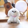 Funny Cute Scarf Teddy Dog Puppy Plush Dolls Soft Ragdoll Keychain Pendant Bag Hanging Ornaments Keyring Stuffed Toys Kids Gifts
