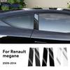Для Renault Megane 3 III MK3 Хэтчбек 2009-2012 2013 2014 Наклейка на стойки B Узор из углеродного волокна Черные стойки оконных стоек автомобиля
