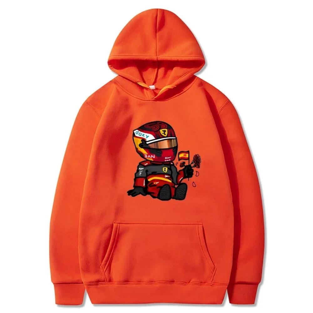 Sainz Mini F1 Толстовки для мужчин Игровые мультяшные графические толстовки с длинным рукавом Y2k Одежда Мужская одежда Harajuku Уличная одежда для женщин