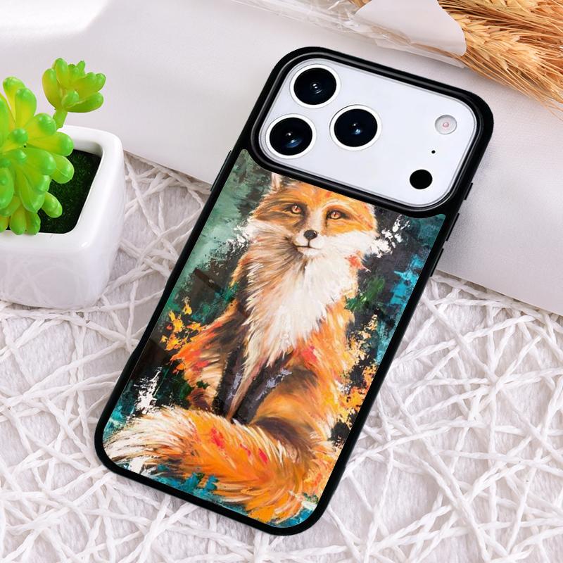 Чехол для телефона с рисунком лисы для iPhone 17 Air 16 15 11 12 14 13 Pro Max Ударопрочный чехол